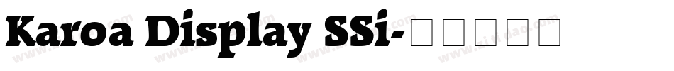Karoa Display SSi字体转换